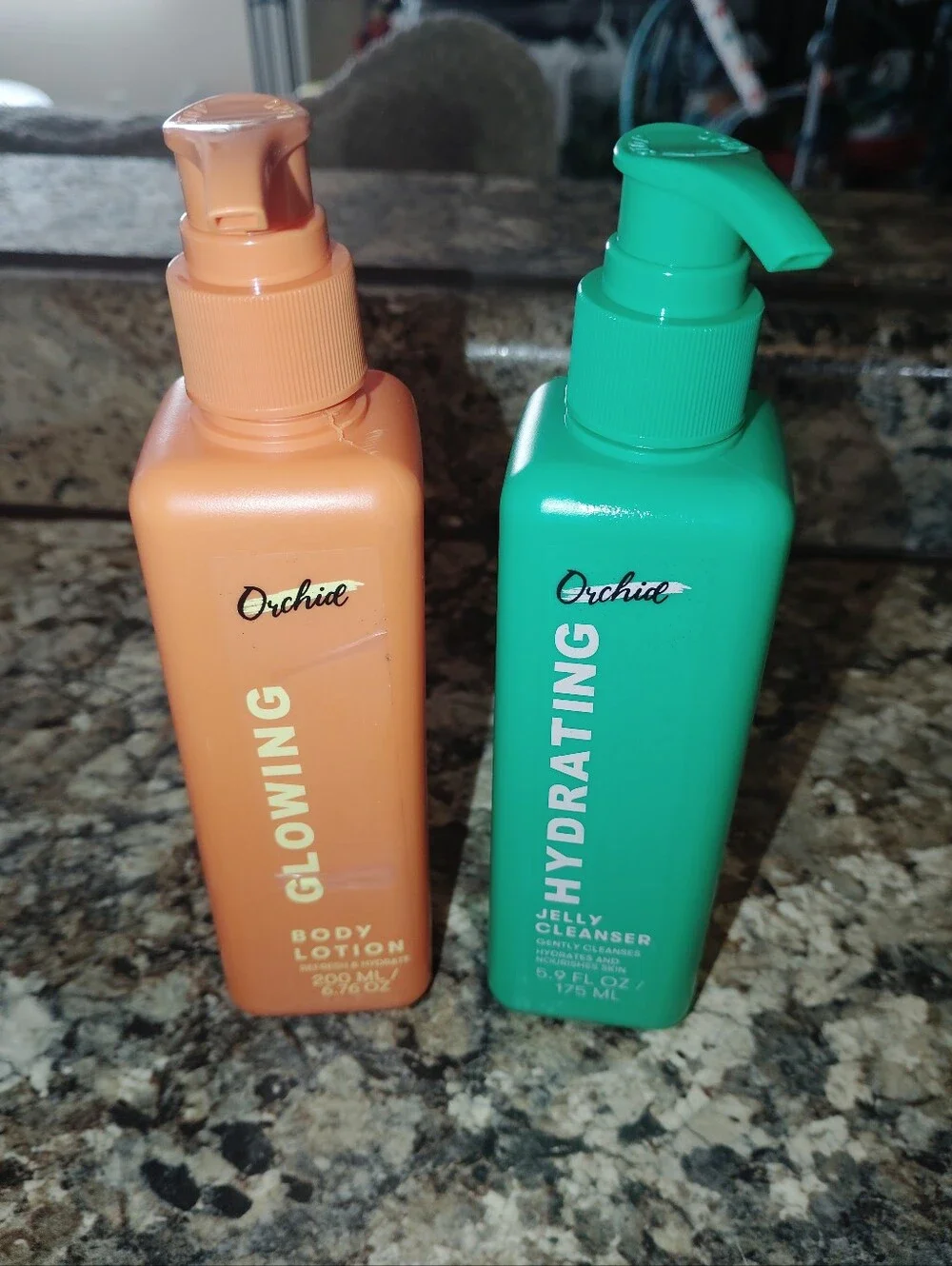 Orchid Glowing Body Lotion (Peach) & Hydrating Jelly Cleanser (Teal) - Duo